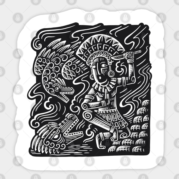 Ethnic Mayan Hunter Sticker by MANASUKA